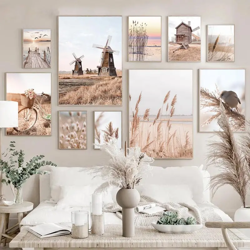 Orchard Sprayer Tractor - Paesaggio beige Wall Art Poster Bike