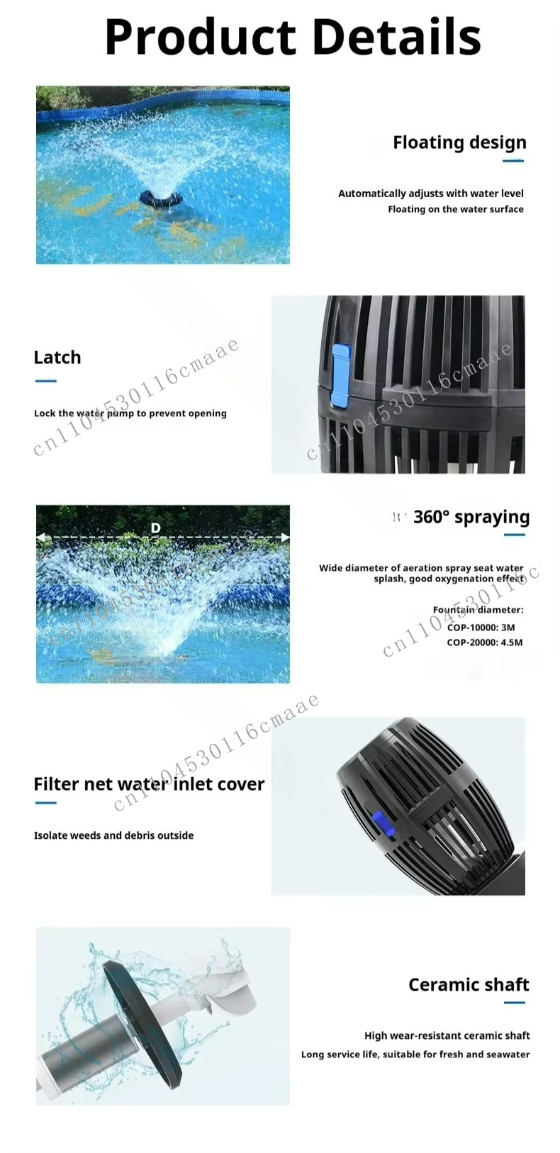 Pompa galleggiante a LED COP-2 - Farm Pond Liner recensione e prezzo